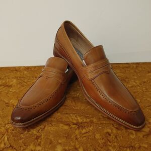 GIOVANNI MEN'S LEATHER DRESS SHOE SLIP ON LOAFER.